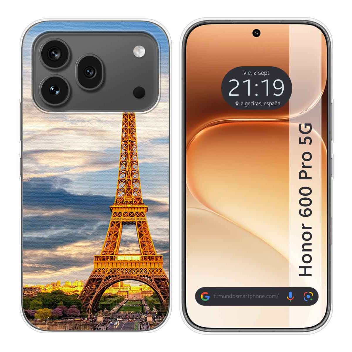 Funda Silicona para Huawei Honor 600 Pro 5G diseño Paris Dibujos