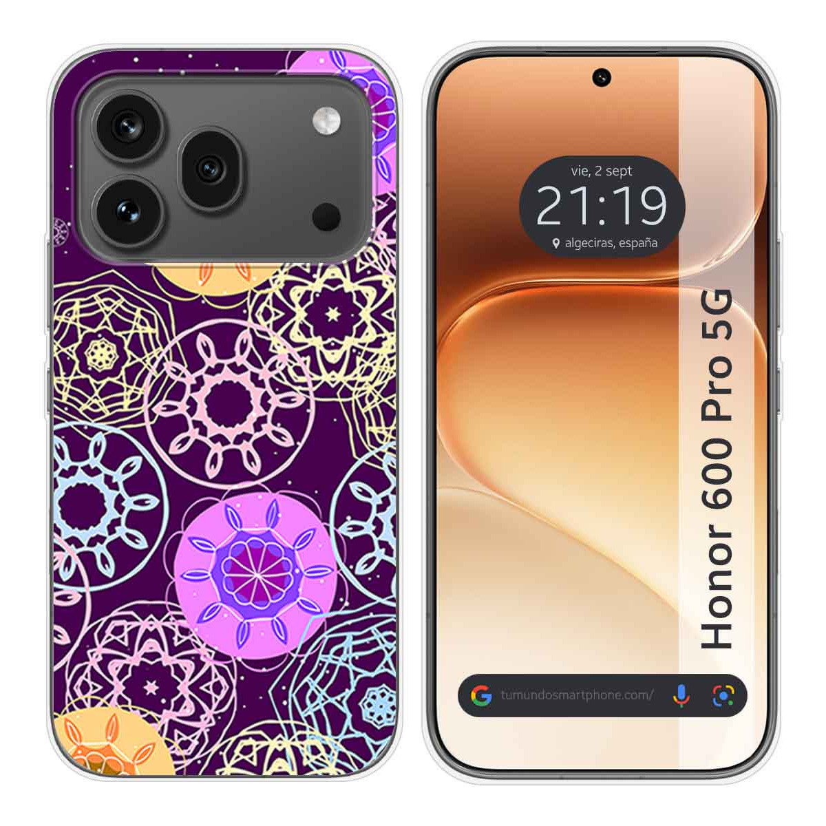 Funda Silicona para Huawei Honor 600 Pro 5G diseño Radial Dibujos