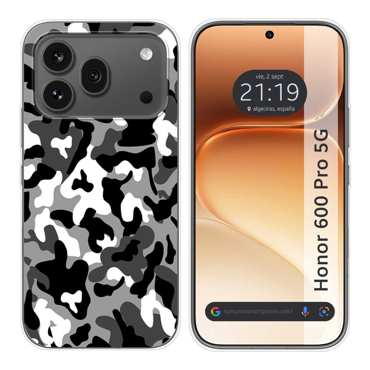 Funda Silicona para Huawei Honor 600 Pro 5G diseño Snow Camuflaje Dibujos