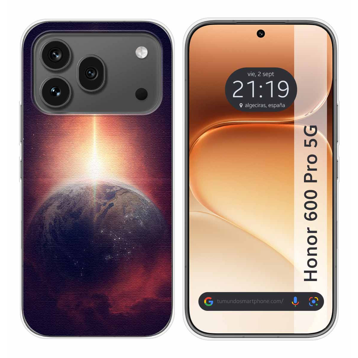 Funda Silicona para Huawei Honor 600 Pro 5G diseño Tierra Dibujos