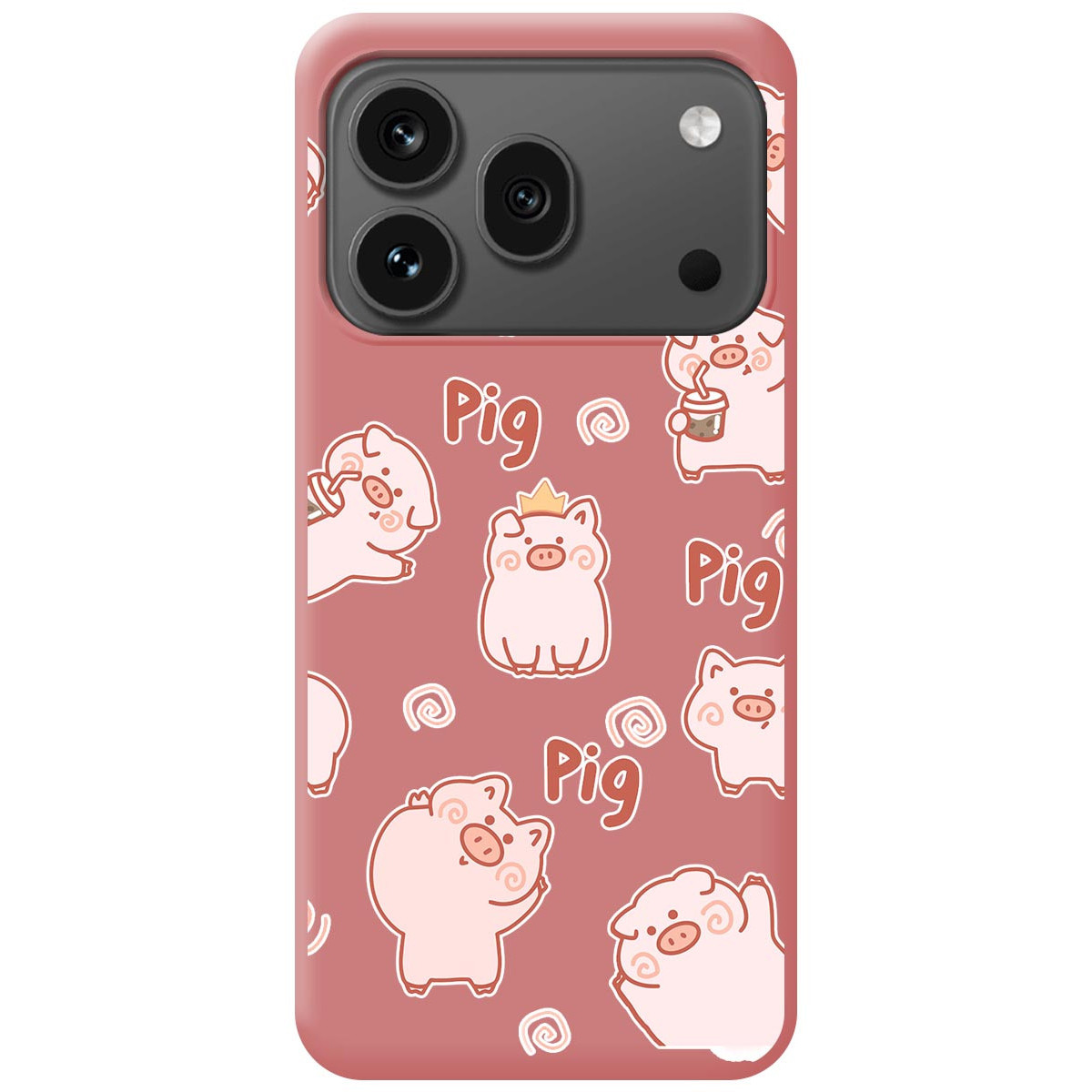 Funda Silicona Líquida Rosa para Huawei Honor 600 Pro 5G diseño Cerdos Dibujos