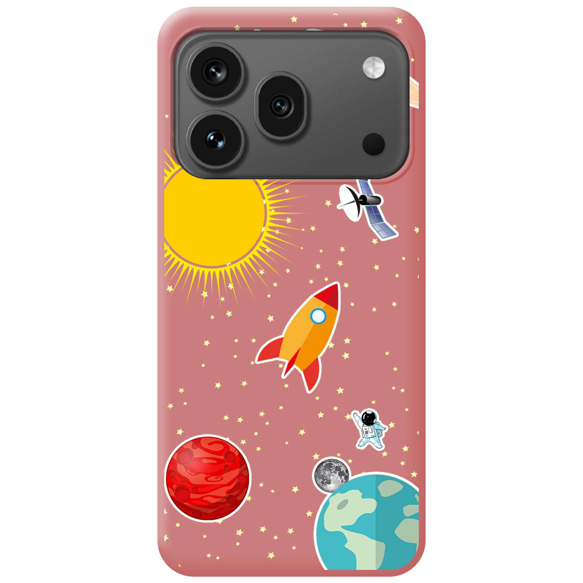 Funda Silicona Líquida Rosa para Huawei Honor 600 Pro 5G diseño Espacio Dibujos