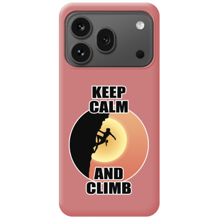 Funda Silicona Líquida Rosa para Huawei Honor 600 Pro 5G diseño Mujer Escalada Dibujos
