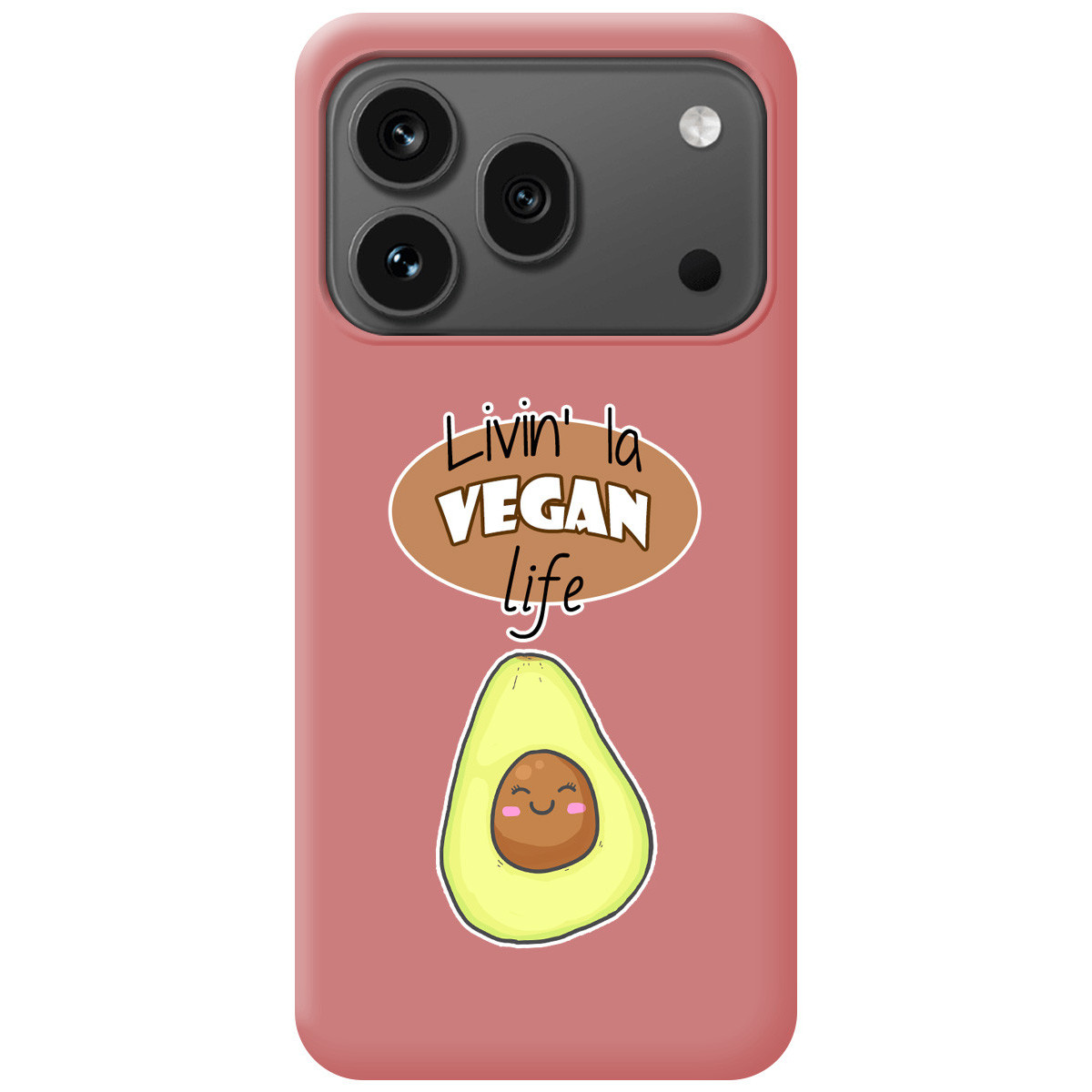 Funda Silicona Líquida Rosa para Huawei Honor 600 Pro 5G diseño Vegan Life Dibujos