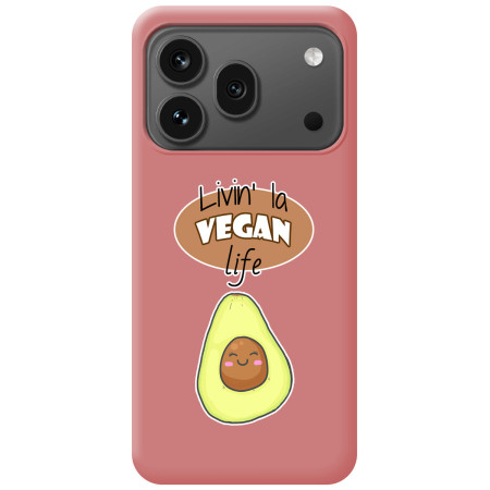Funda Silicona Líquida Rosa para Huawei Honor 600 Pro 5G diseño Vegan Life Dibujos
