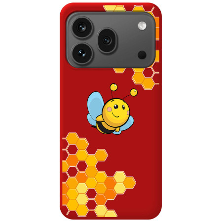 Funda Silicona Líquida Roja para Huawei Honor 600 Pro 5G diseño Abeja Dibujos