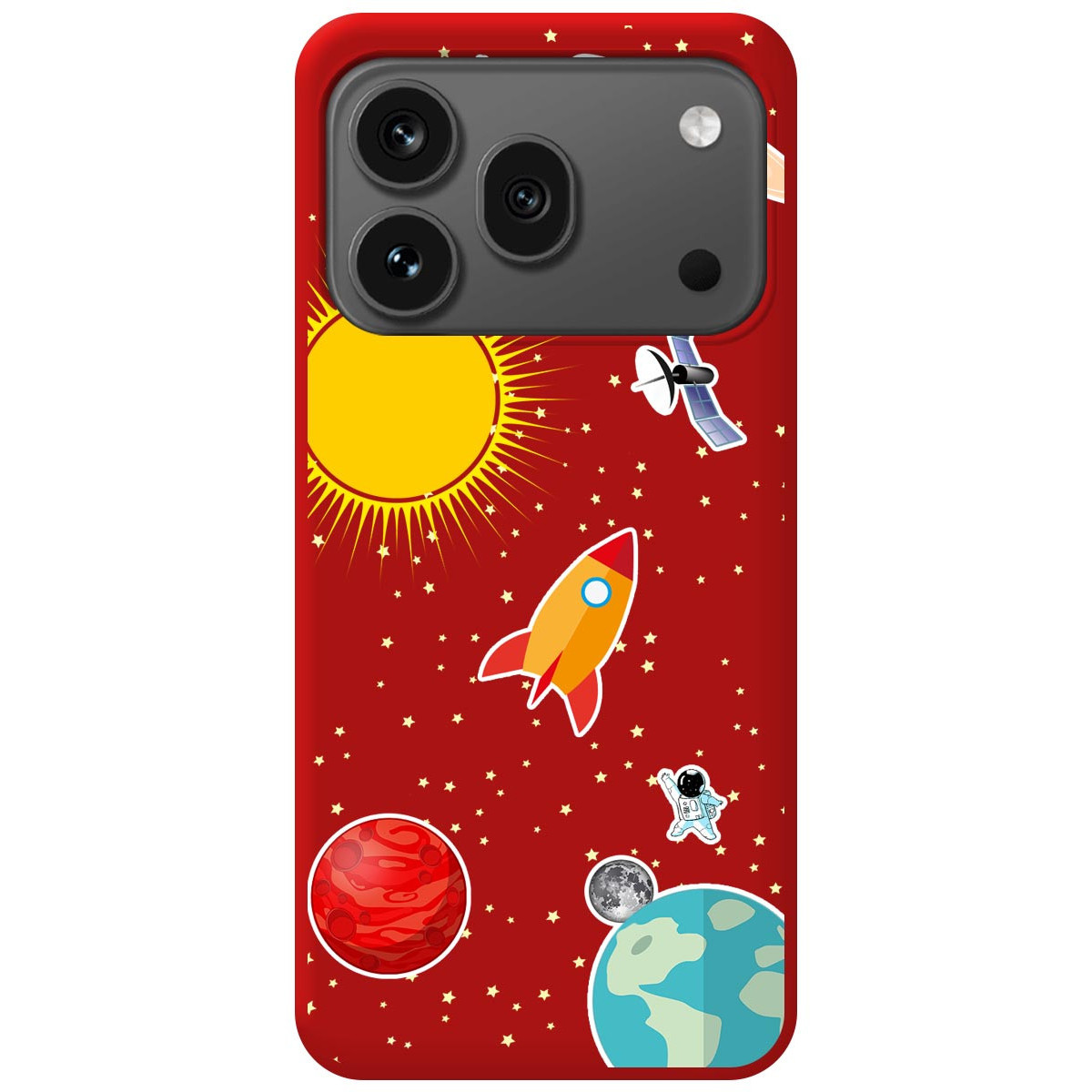 Funda Silicona Líquida Roja para Huawei Honor 600 Pro 5G diseño Espacio Dibujos