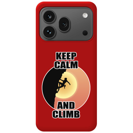Funda Silicona Líquida Roja para Huawei Honor 600 Pro 5G diseño Mujer Escalada Dibujos