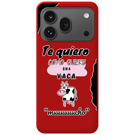 Funda Silicona Líquida Roja para Huawei Honor 600 Pro 5G diseño Vaca Dibujos