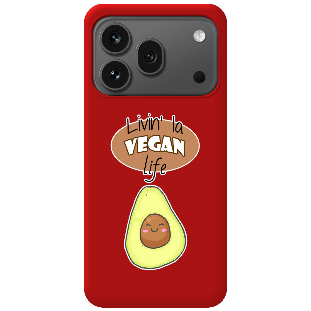Funda Silicona Líquida Roja para Huawei Honor 600 Pro 5G diseño Vegan Life Dibujos