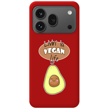 Funda Silicona Líquida Roja para Huawei Honor 600 Pro 5G diseño Vegan Life Dibujos