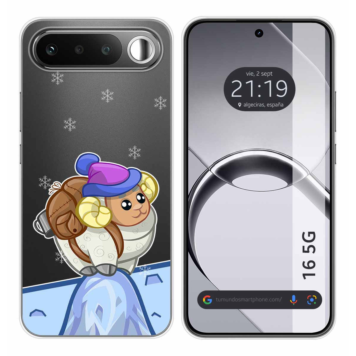 Funda Silicona Transparente para Realme 16 5G diseño Cabra Dibujos