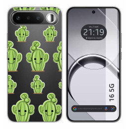 Funda Silicona Transparente para Realme 16 5G diseño Cactus Dibujos