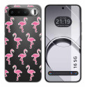 Funda Silicona Transparente para Realme 16 5G diseño Flamenco Dibujos