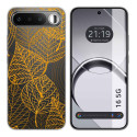 Funda Silicona Transparente para Realme 16 5G diseño Hojas Dibujos