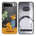 Funda Silicona Transparente para Realme 16 5G diseño Jirafa Dibujos