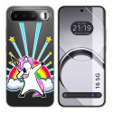 Funda Silicona Transparente para Realme 16 5G diseño Unicornio Dibujos