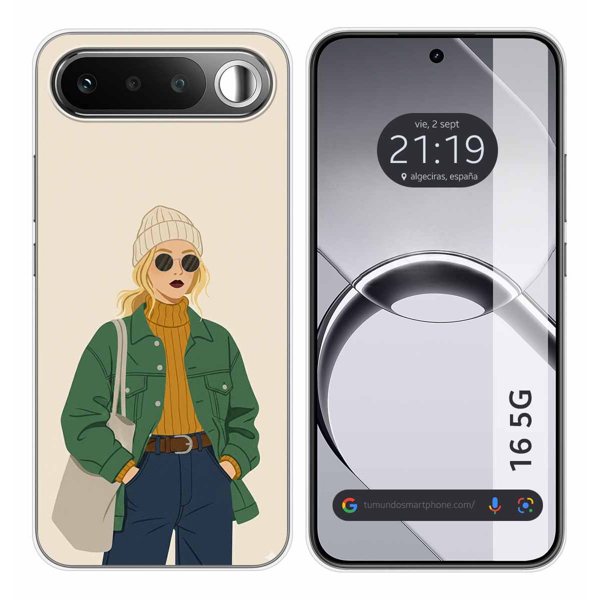 Funda Silicona para Realme 16 5G diseño Mujer 03 Dibujos