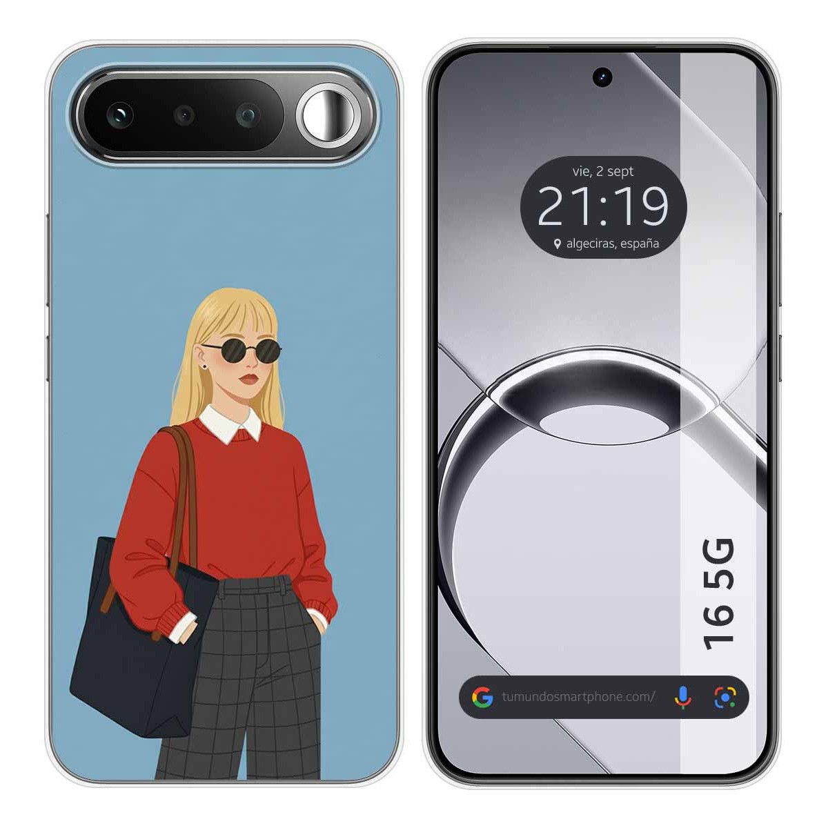 Funda Silicona para Realme 16 5G diseño Mujer 04 Dibujos