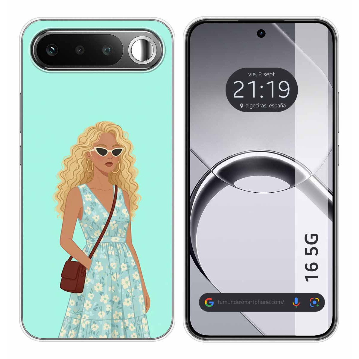 Funda Silicona para Realme 16 5G diseño Mujer 07 Dibujos