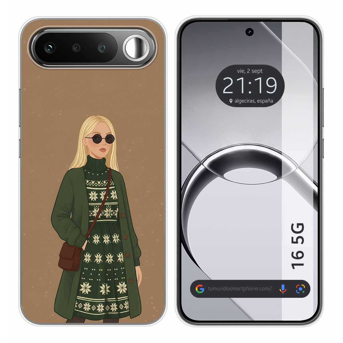 Funda Silicona para Realme 16 5G diseño Mujer 08 Dibujos