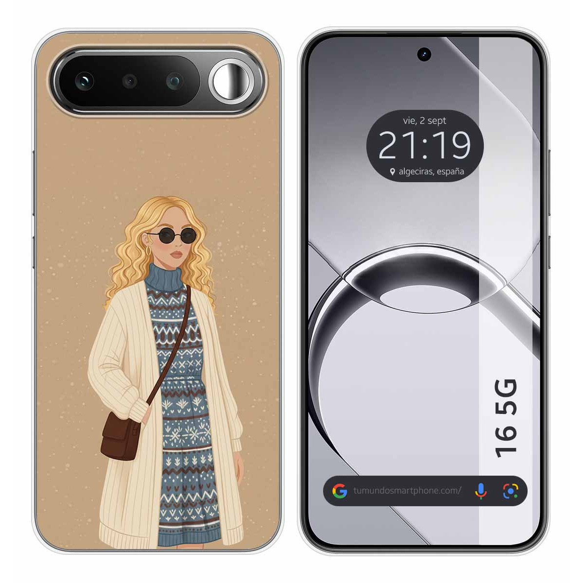 Funda Silicona para Realme 16 5G diseño Mujer 10 Dibujos