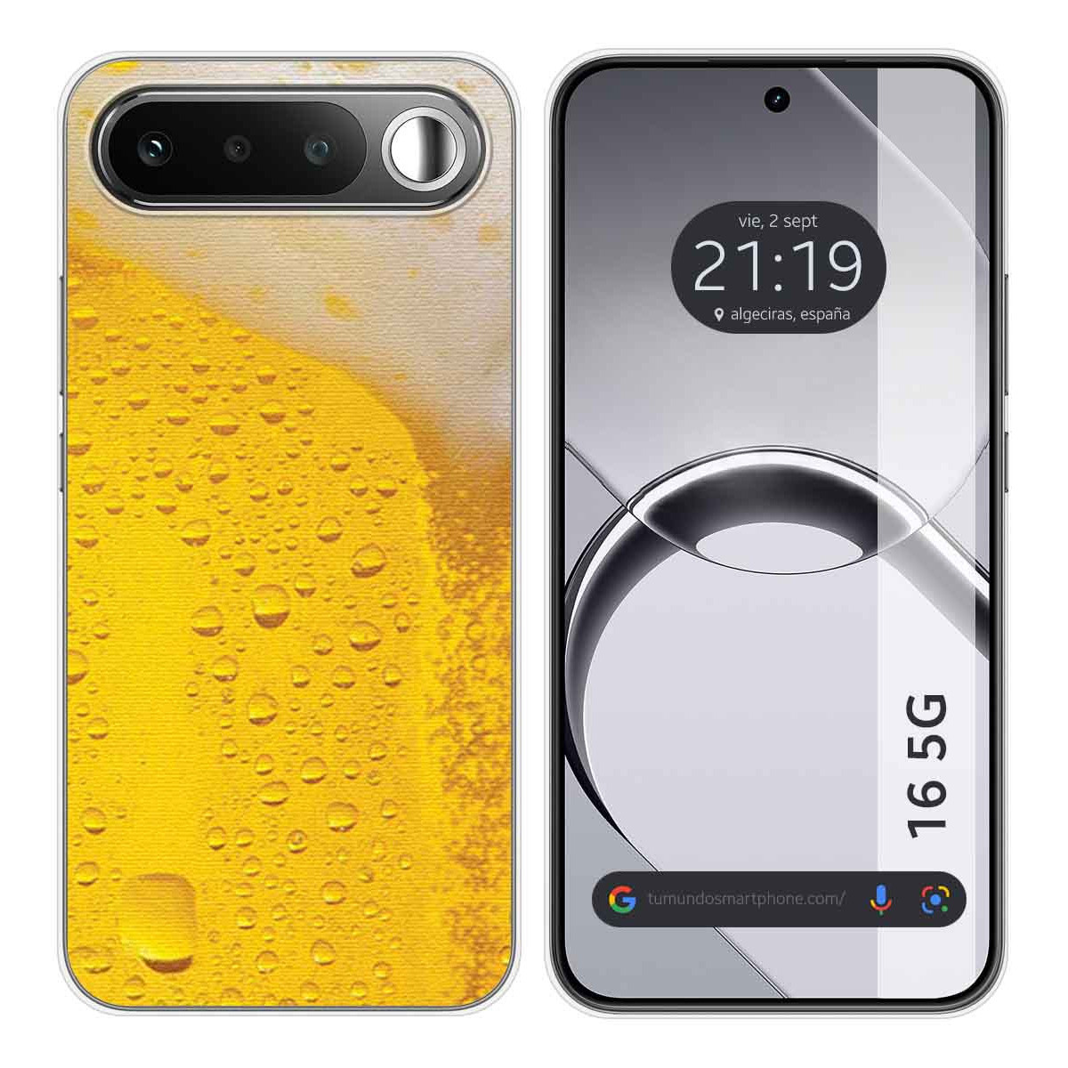 Funda Silicona para Realme 16 5G diseño Cerveza Dibujos
