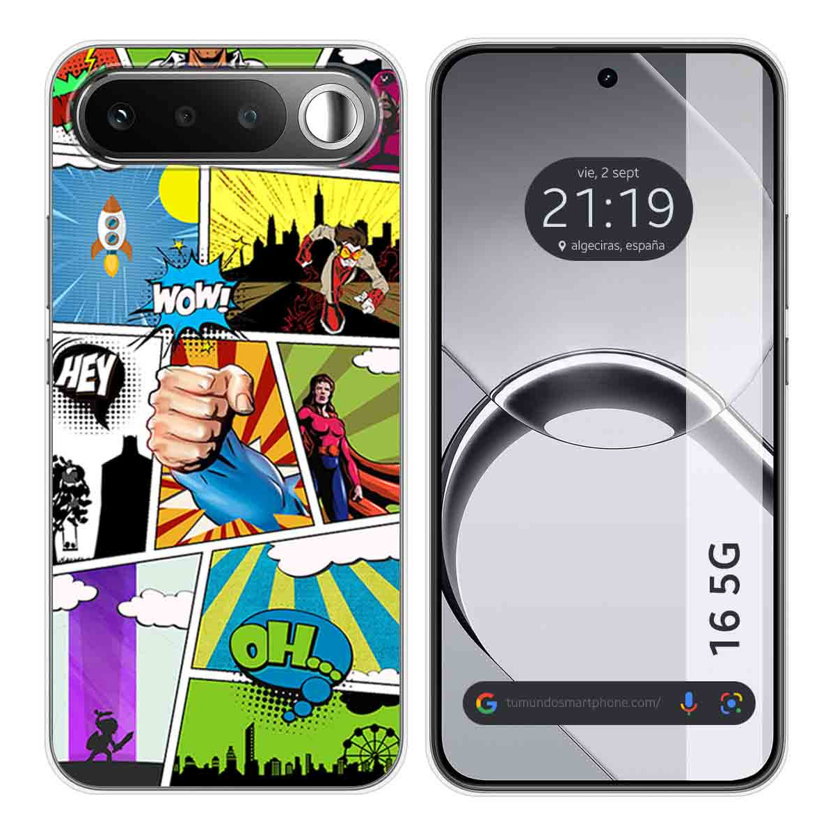 Funda Silicona para Realme 16 5G diseño Comic Dibujos