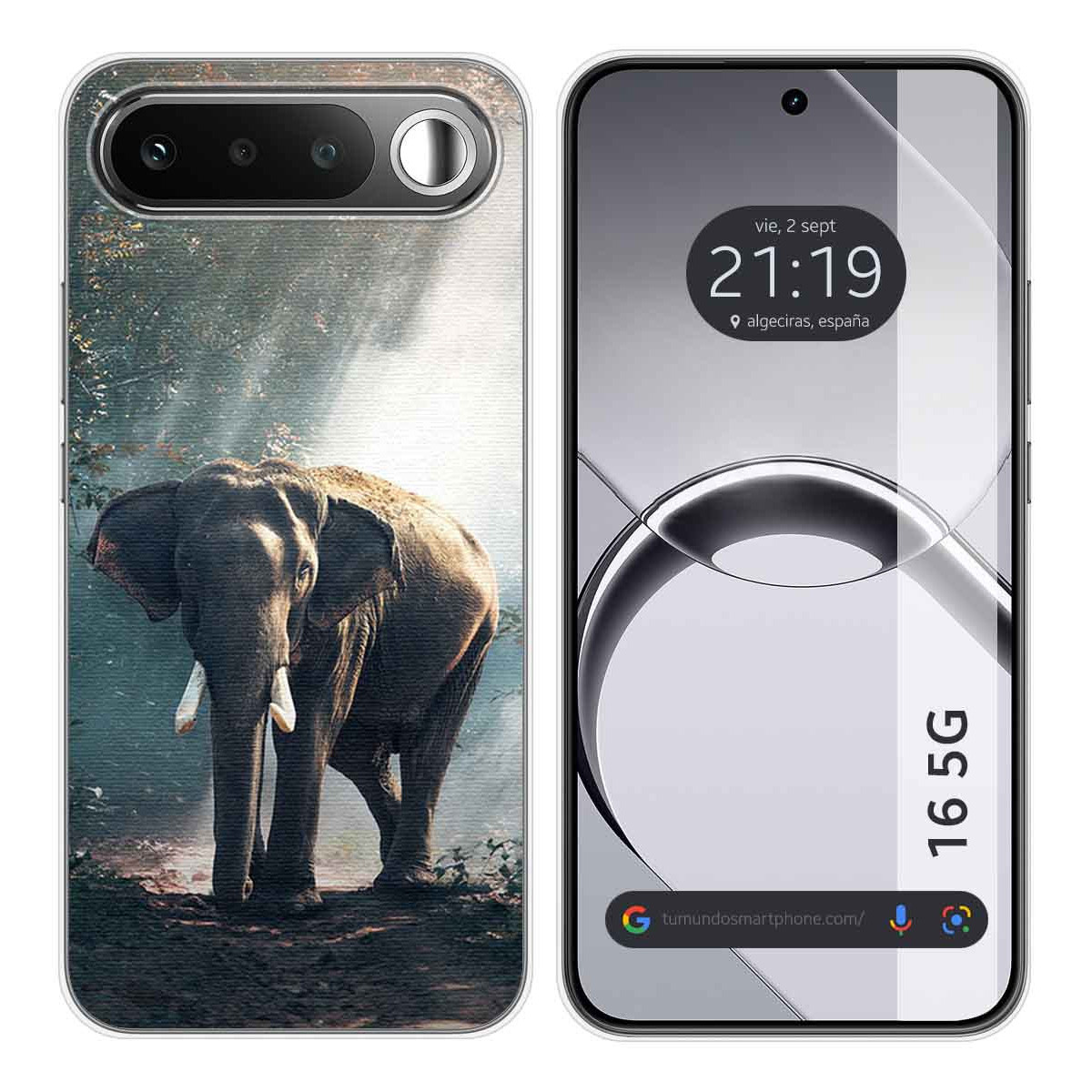 Funda Silicona para Realme 16 5G diseño Elefante Dibujos
