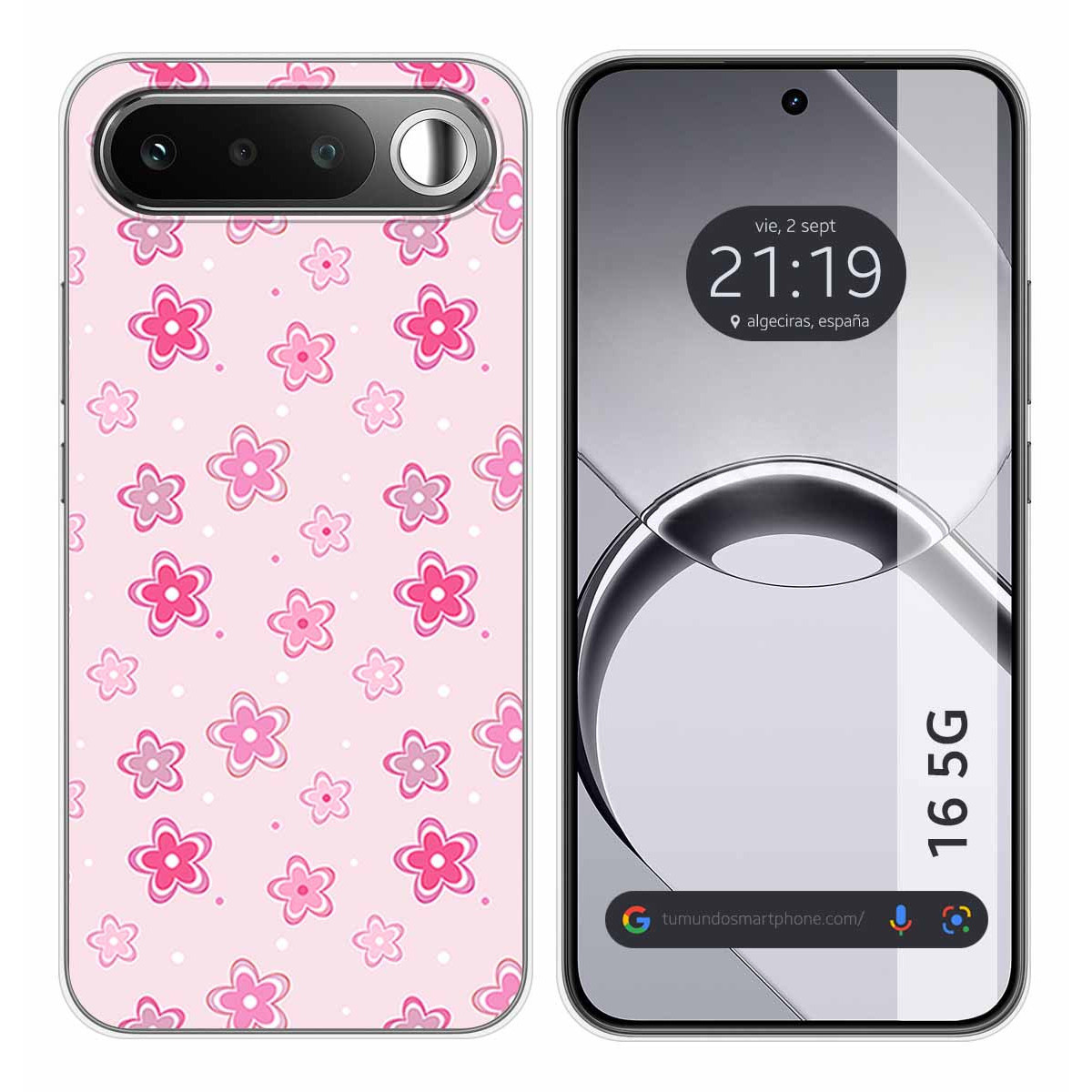 Funda Silicona para Realme 16 5G diseño Flores Dibujos