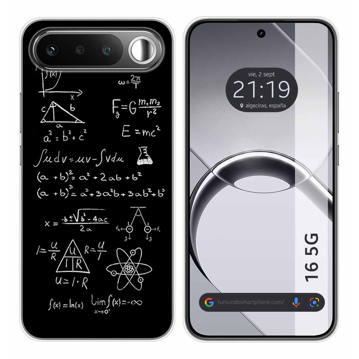 Funda Silicona para Realme 16 5G diseño Formulas Dibujos