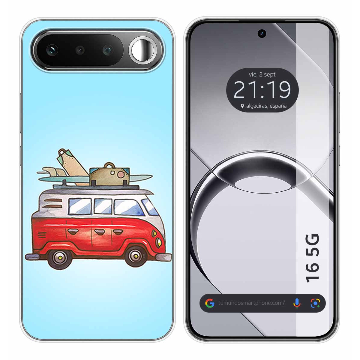 Funda Silicona para Realme 16 5G diseño Furgoneta Dibujos