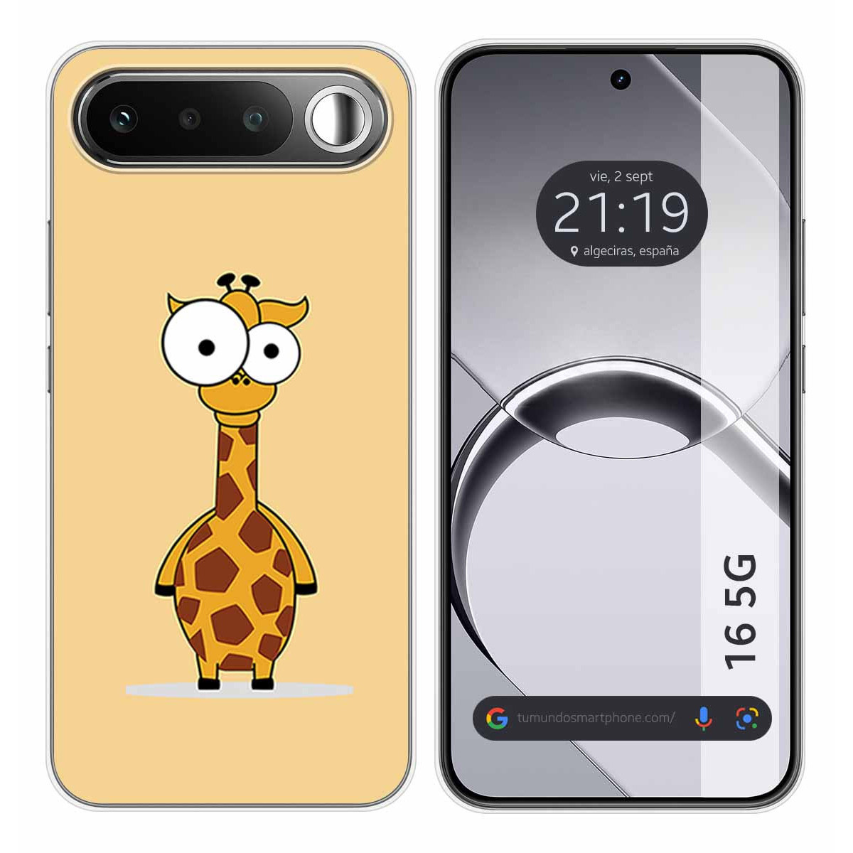 Funda Silicona para Realme 16 5G diseño Jirafa Dibujos
