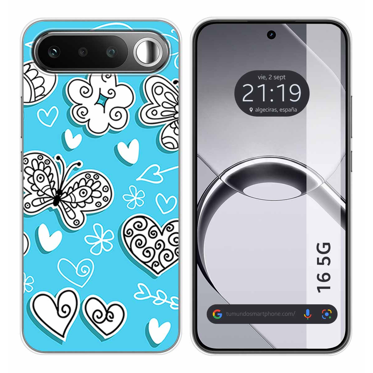 Funda Silicona para Realme 16 5G diseño Mariposas Dibujos