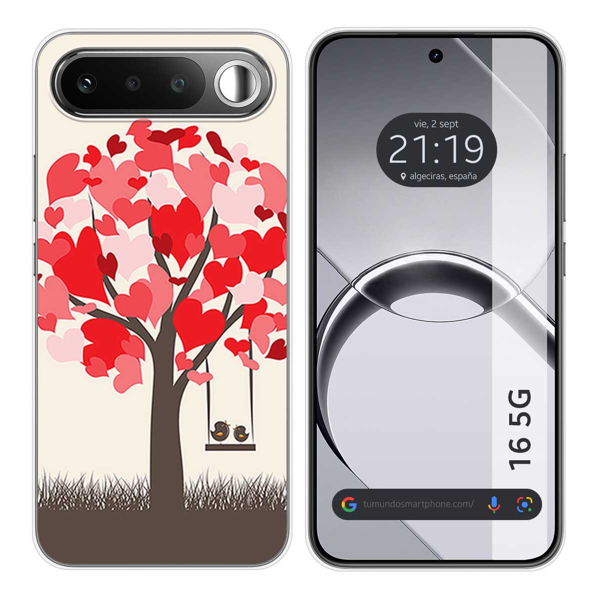 Funda Silicona para Realme 16 5G diseño Pajaritos Dibujos