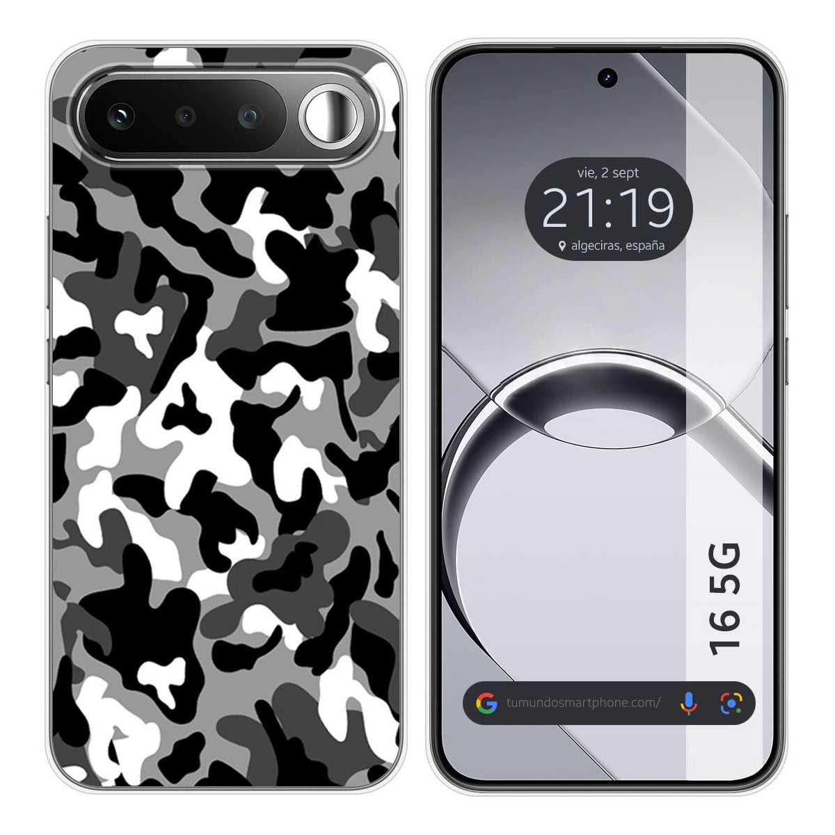 Funda Silicona para Realme 16 5G diseño Snow Camuflaje Dibujos