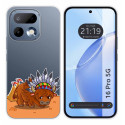 Funda Silicona Transparente para Realme 16 Pro 5G diseño Bufalo Dibujos