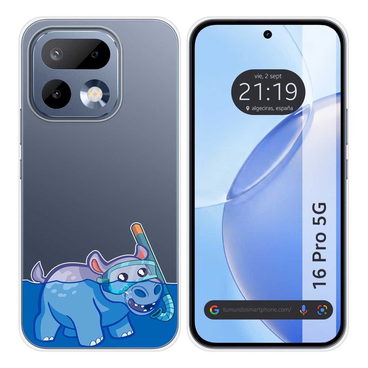 Funda Silicona Transparente para Realme 16 Pro 5G diseño Hipo Dibujos