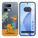 Funda Silicona Transparente para Realme 16 Pro 5G diseño Jirafa Dibujos