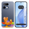 Funda Silicona Transparente para Realme 16 Pro 5G diseño Leopardo Dibujos
