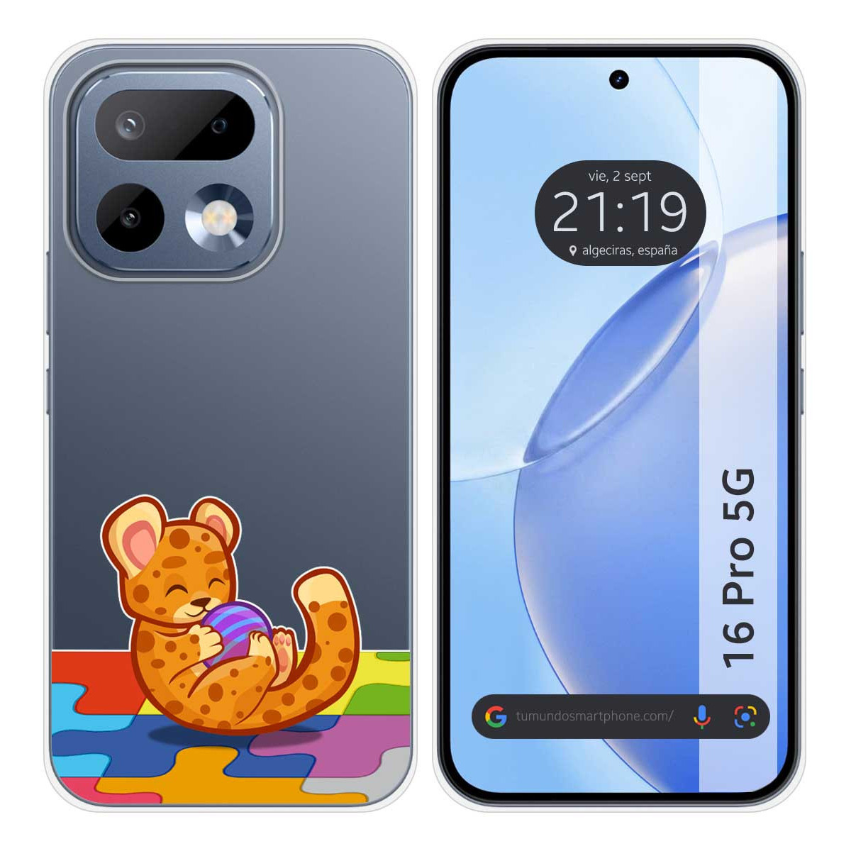 Funda Silicona Transparente para Realme 16 Pro 5G diseño Leopardo Dibujos