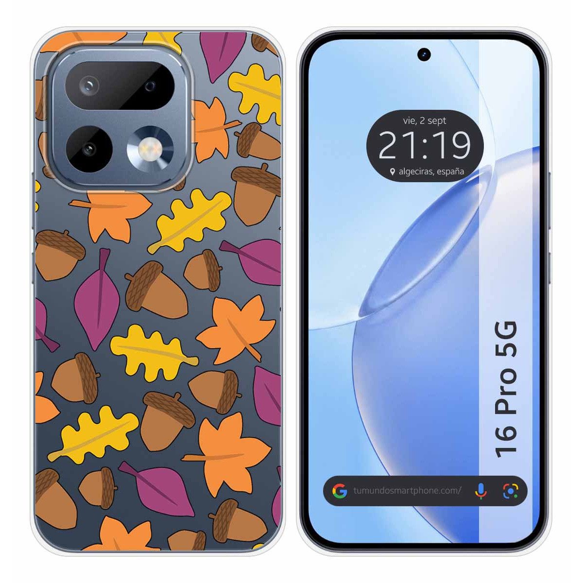 Funda Silicona Transparente para Realme 16 Pro 5G diseño Otoño Dibujos
