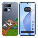 Funda Silicona Transparente para Realme 16 Pro 5G diseño Panda Dibujos