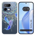 Funda Silicona Transparente para Realme 16 Pro 5G diseño Plumas Dibujos