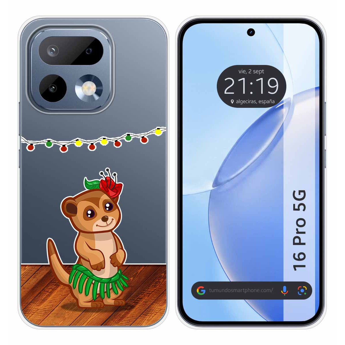 Funda Silicona Transparente para Realme 16 Pro 5G diseño Suricata Dibujos