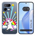 Funda Silicona Transparente para Realme 16 Pro 5G diseño Unicornio Dibujos