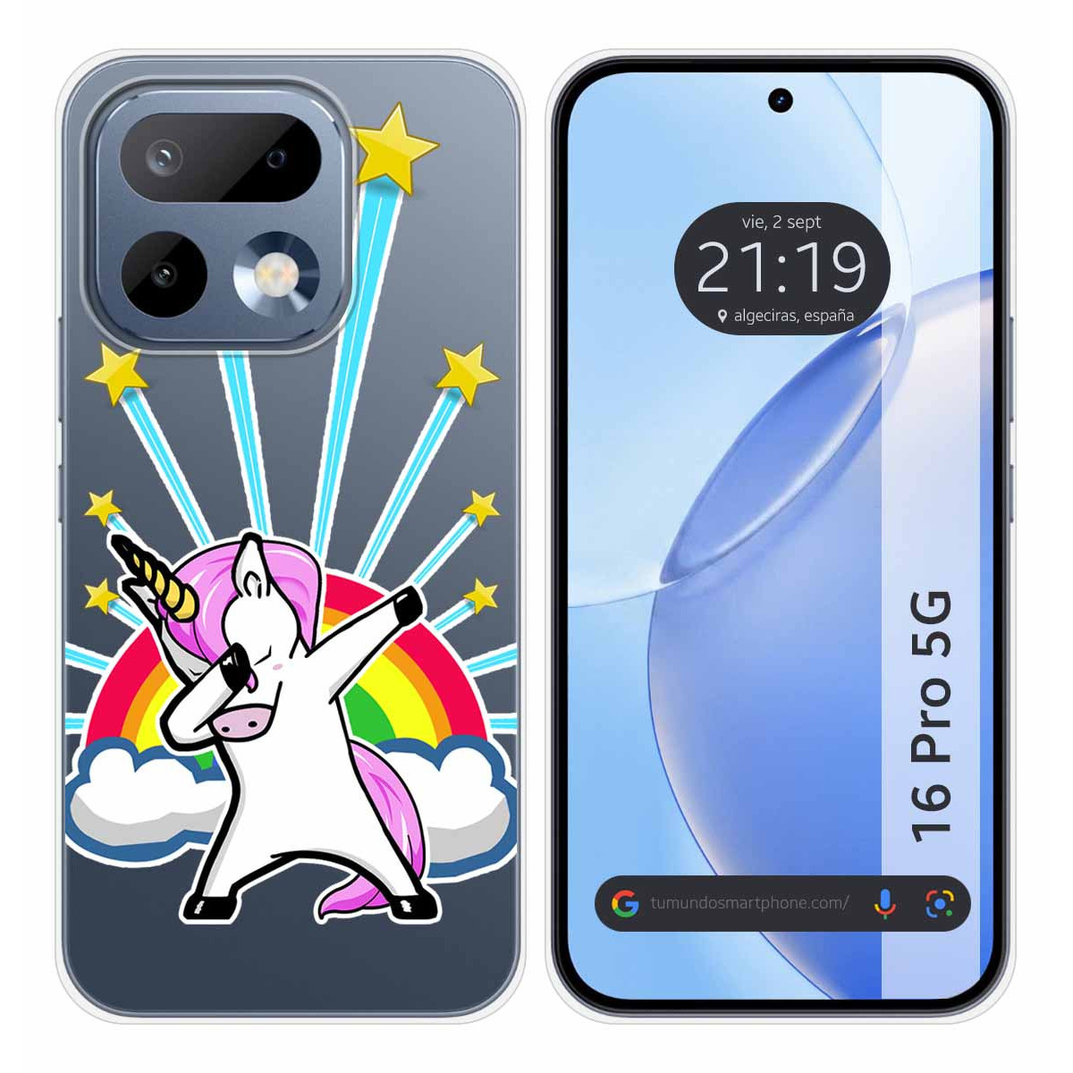 Funda Silicona Transparente para Realme 16 Pro 5G diseño Unicornio Dibujos