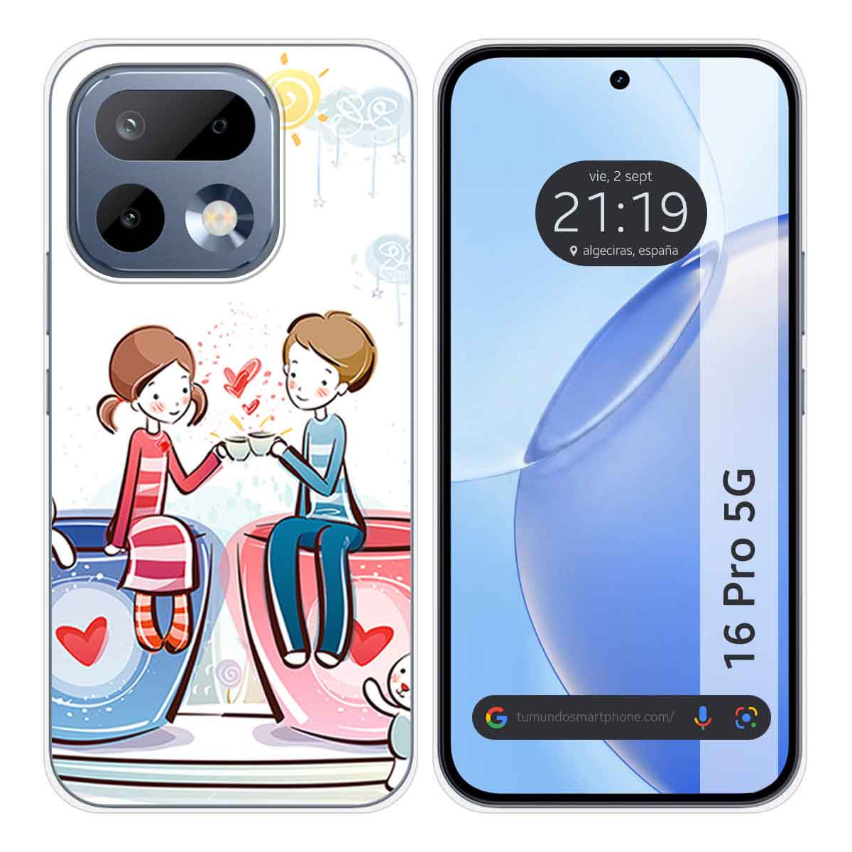 Funda Silicona para Realme 16 Pro 5G diseño Café Dibujos
