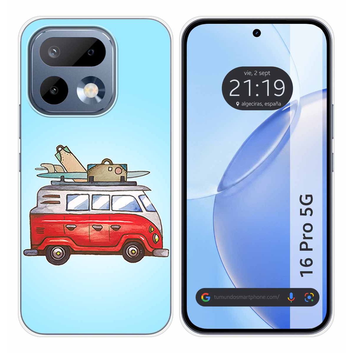 Funda Silicona para Realme 16 Pro 5G diseño Furgoneta Dibujos