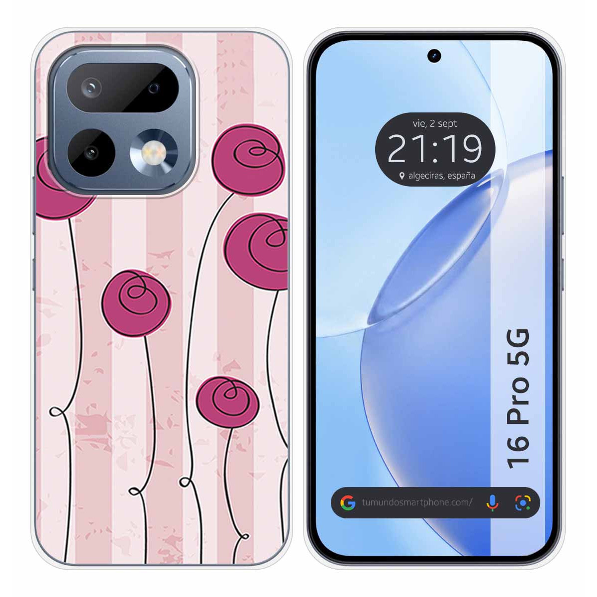 Funda Silicona para Realme 16 Pro 5G diseño Flores Vintage Dibujos